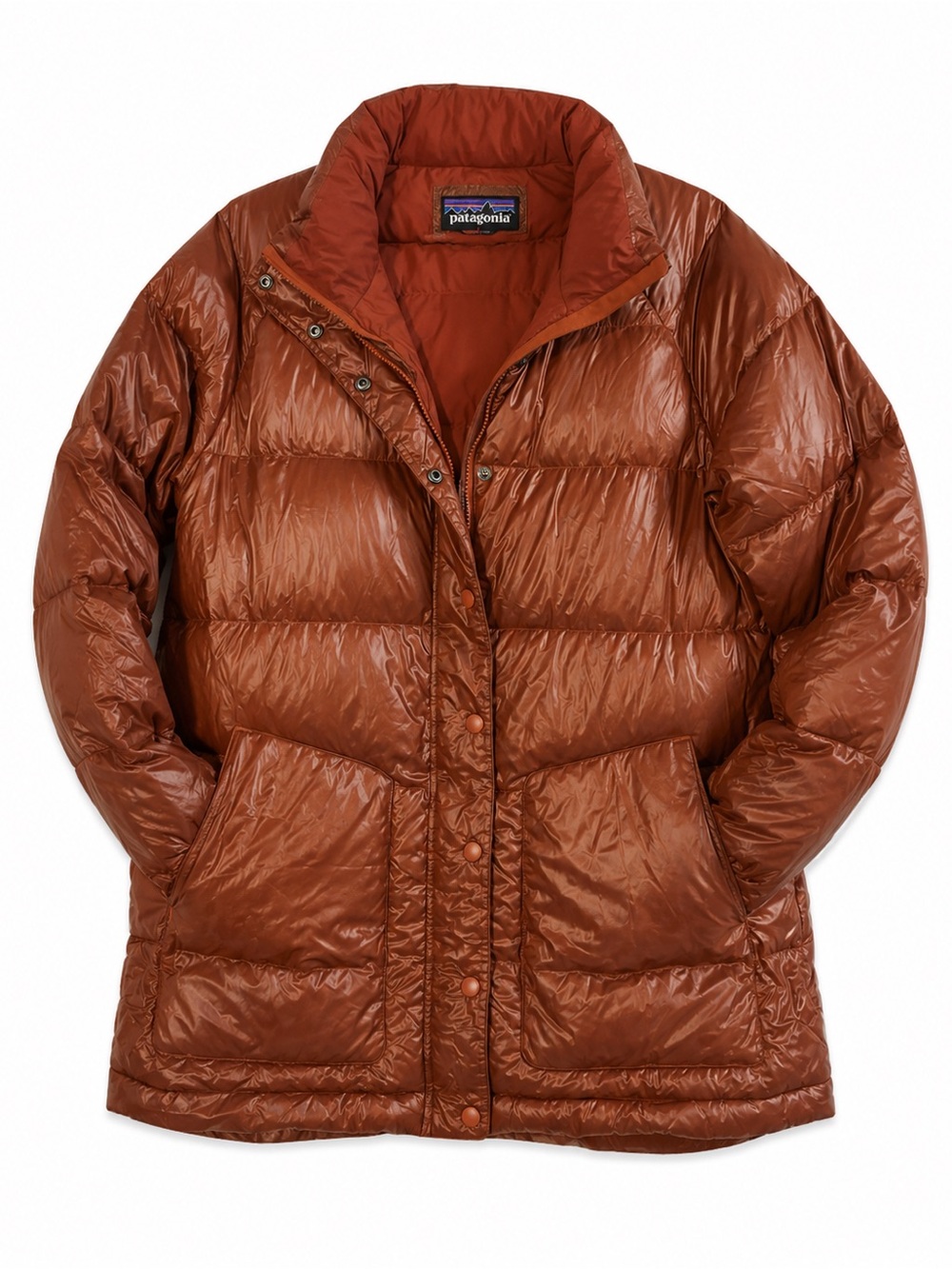 Patagonia Silent Down Large Burnished Red Insulated Puffer Coat 28030